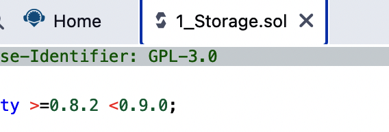 Closing the default example tab