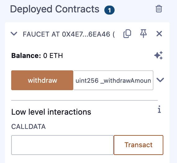 The Faucet contract is alive!